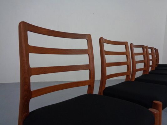 Model 85 Teak Dining Chairs by Niels Otto Møller for J. L. Møllers, 1960s, Set of 6-RDW-1377340