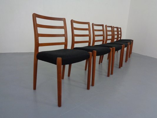 Model 85 Teak Dining Chairs by Niels Otto Møller for J. L. Møllers, 1960s, Set of 6-RDW-1377340