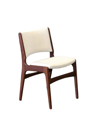 Model 89 Chair in Teak and Bouclé by Erik Buch, 1960s-BPJ-1731552