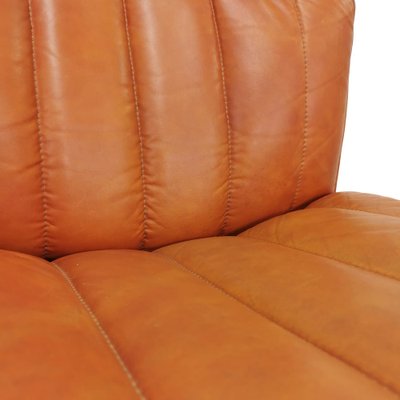 Model 9000 Lounge Chair in Cognac Leather attributed to Tito Agnoli for Arflex, 1970s-PRS-1740496