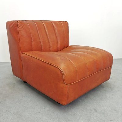 Model 9000 Lounge Chair in Cognac Leather attributed to Tito Agnoli for Arflex, 1970s-PRS-1740496