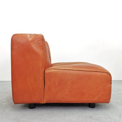 Model 9000 Lounge Chair in Cognac Leather attributed to Tito Agnoli for Arflex, 1970s-PRS-1740496