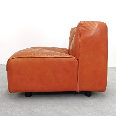 Model 9000 Lounge Chair in Cognac Leather attributed to Tito Agnoli for Arflex, 1970s-PRS-1740496