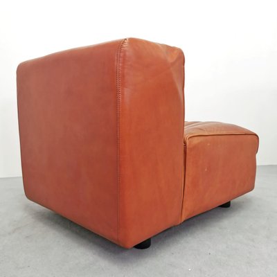 Model 9000 Lounge Chair in Cognac Leather attributed to Tito Agnoli for Arflex, 1970s-PRS-1740496