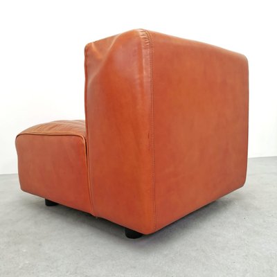 Model 9000 Lounge Chair in Cognac Leather attributed to Tito Agnoli for Arflex, 1970s-PRS-1740496