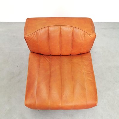 Model 9000 Lounge Chair in Cognac Leather attributed to Tito Agnoli for Arflex, 1970s-PRS-1740496