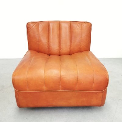 Model 9000 Lounge Chair in Cognac Leather attributed to Tito Agnoli for Arflex, 1970s-PRS-1740496