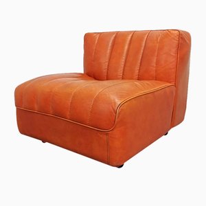 Model 9000 Lounge Chair in Cognac Leather attributed to Tito Agnoli for Arflex, 1970s-PRS-1740496