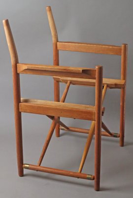 Model 903 Foldable Chair in Saddle Leather and Oak by Kurt Culetto for Horgenglarus, 1960s-ESB-1795879