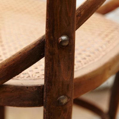 Model 91 Wood and Rattan Side Chair from Thonet, 1920s-WM-575589