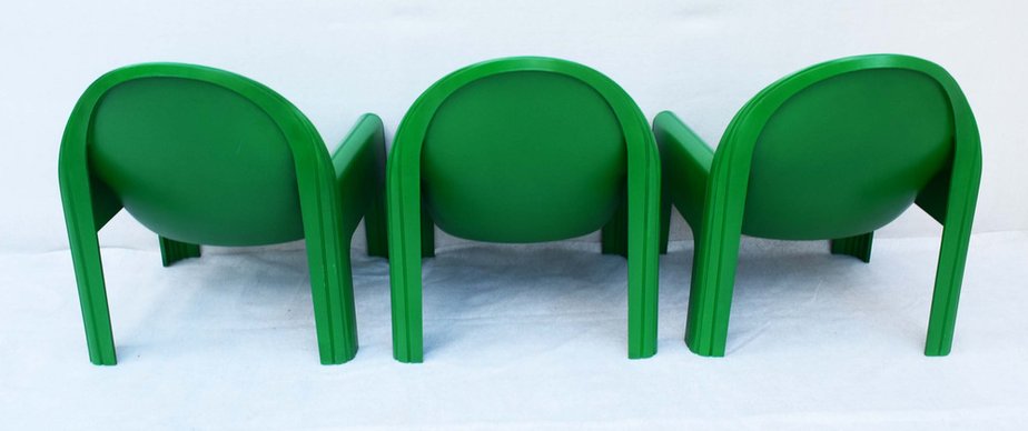 Model Armchairs 4794 by Gae Aulenti for Kartell, Italy, 1975, Set of 3-WF-1735473