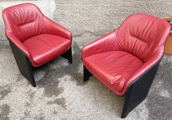 Model Avus Armchair in Red Leather by Konstantin Grcic for Plank, 2013-OHK-1257412