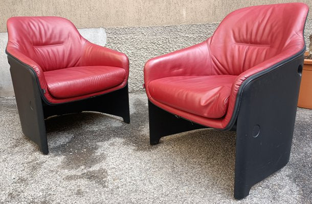 Model Avus Armchair in Red Leather by Konstantin Grcic for Plank, 2013-OHK-1257412