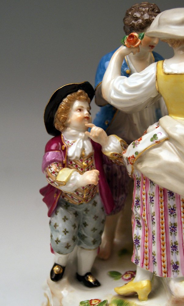 Model B 28 Gardener Couple Rococo Garments by Acier for Meissen, 1870