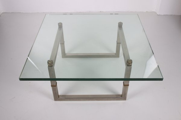 Model Biri T29 Coffee Table with Stainless Steel Frame by Peter Ghyczy, 1986-EZZ-796277