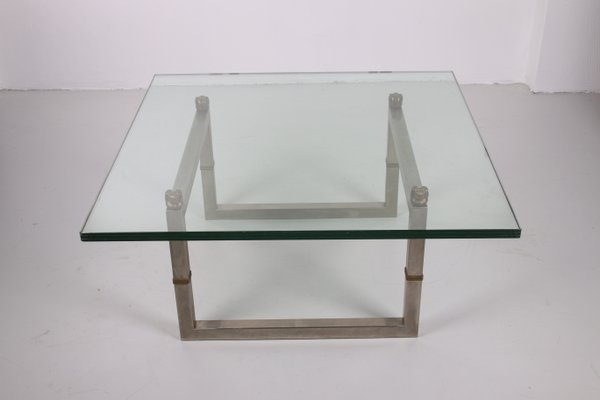 Model Biri T29 Coffee Table with Stainless Steel Frame by Peter Ghyczy, 1986-EZZ-796277