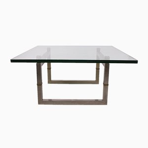 Model Biri T29 Coffee Table with Stainless Steel Frame by Peter Ghyczy, 1986-EZZ-796277