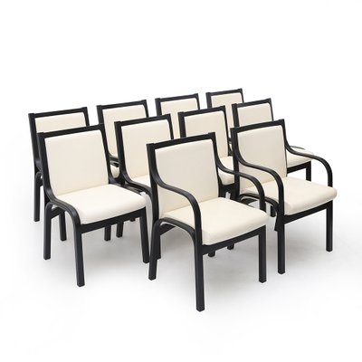 Model Cavour Dining Chairs by Vittorio Gregotti, Lodovico Meneghetti and Giotto Stoppino for Poltrona Frau, 1970s, Set of 10-EZ-1718118