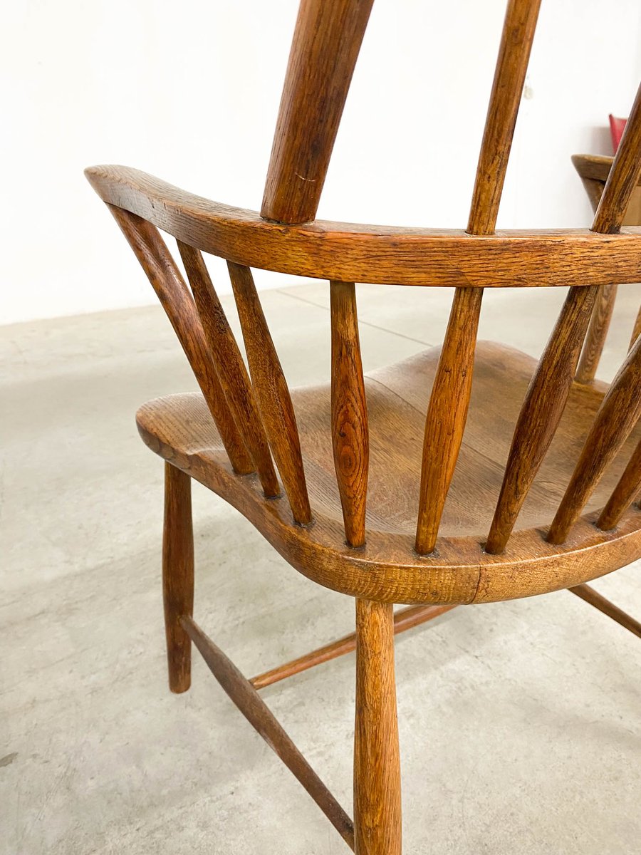 Model CH 18A Windsor Dining Chairs by Frits Henningsen for Carl Hansen & Son, 1940s, Set of 2