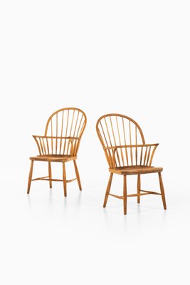 Model CH 18A Windsor Dining Chairs by Frits Henningsen for Carl Hansen & Son, 1940s, Set of 6-SC-593305