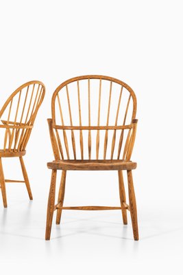 Model CH 18A Windsor Dining Chairs by Frits Henningsen for Carl Hansen & Son, 1940s, Set of 6-SC-593305