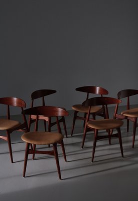 Model CH33 Dining Chairs by Carl Hansen & Sons for Hans J. Wegner, Denmark, 1957, Set of 6-WRF-1722077