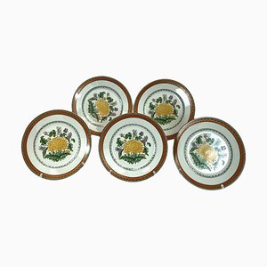 Model Chrysantheme Plates from Limoges, 1980s, Set of 5-EUT-1706258