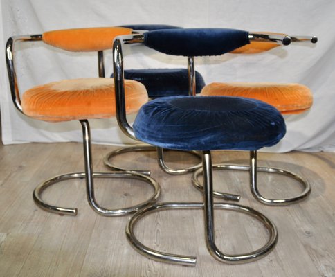 Model Cobra Dining Chairs attributed to Giotto Stoppino, 1970s, Set of 4-ROJ-646914