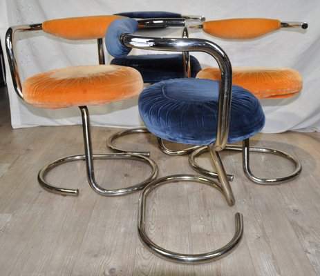 Model Cobra Dining Chairs attributed to Giotto Stoppino, 1970s, Set of 4-ROJ-646914