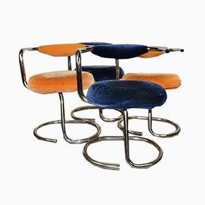 Model Cobra Dining Chairs attributed to Giotto Stoppino, 1970s, Set of 4-ROJ-646914