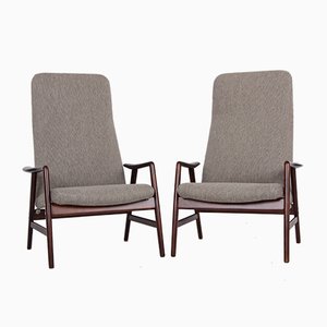 Model Contour Chairs by Alf Svensson for Fritz Hansen, Set of 2-DQ-925819