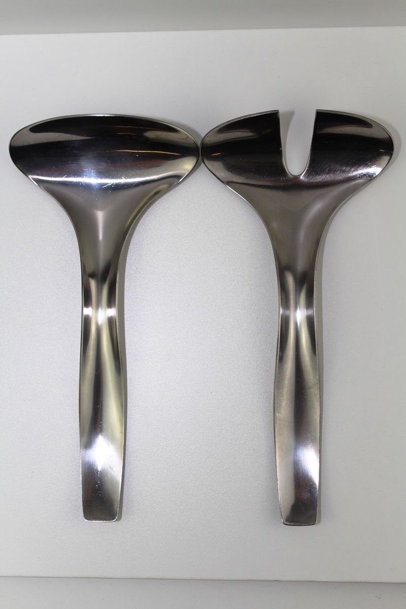 Model Danube 7000 Salad Servers by Janos Megyik for Amboss, 1970s, Set of 2-ZWH-785899