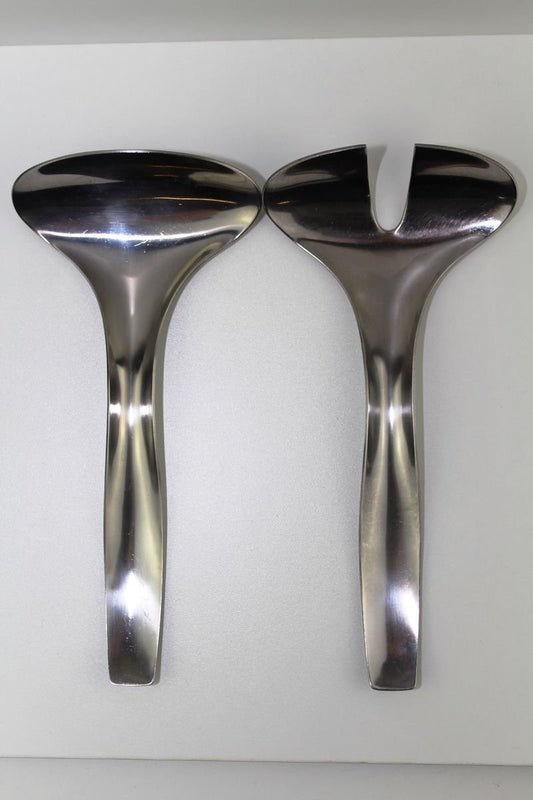 Model Danube 7000 Salad Servers by Janos Megyik for Amboss, 1970s, Set of 2