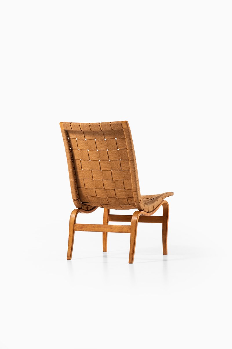 Model Eva Birch and Hemp Armchair by Bruno Mathsson for Vetlanda, 1940s