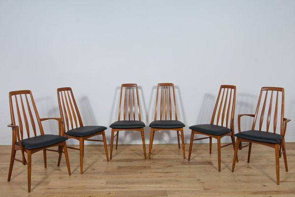 Model Eva Dining Chairs by Niels Koefoed for Koefoed Hornslet, 1960s, Set of 6-NIT-1767724