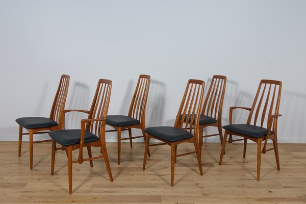 Model Eva Dining Chairs by Niels Koefoed for Koefoed Hornslet, 1960s, Set of 6-NIT-1767724