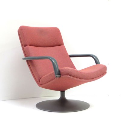 Model F142 Lounge Chair in Pink Upholstery by Geoffrey Harcourt for Artifort, 1970s-XID-1785340