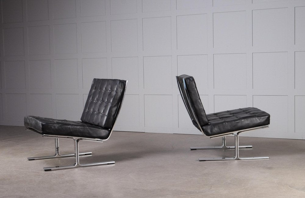 Model F60 Easy Chairs by Karl-Erik Ekselius, 1960s, Set of 2