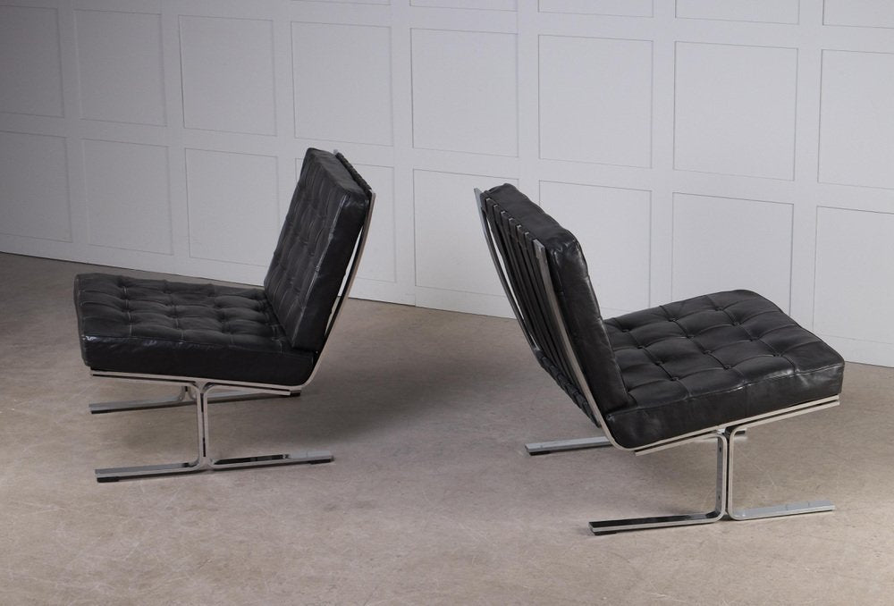 Model F60 Easy Chairs by Karl-Erik Ekselius, 1960s, Set of 2