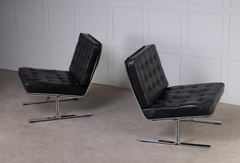 Model F60 Easy Chairs by Karl-Erik Ekselius, 1960s, Set of 2