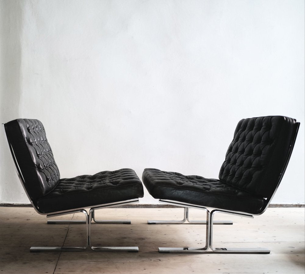 Model F60 Lounge Chairs by Karl-Erik Ekselius for JOC Vetlanda, 1960s, Set of 2