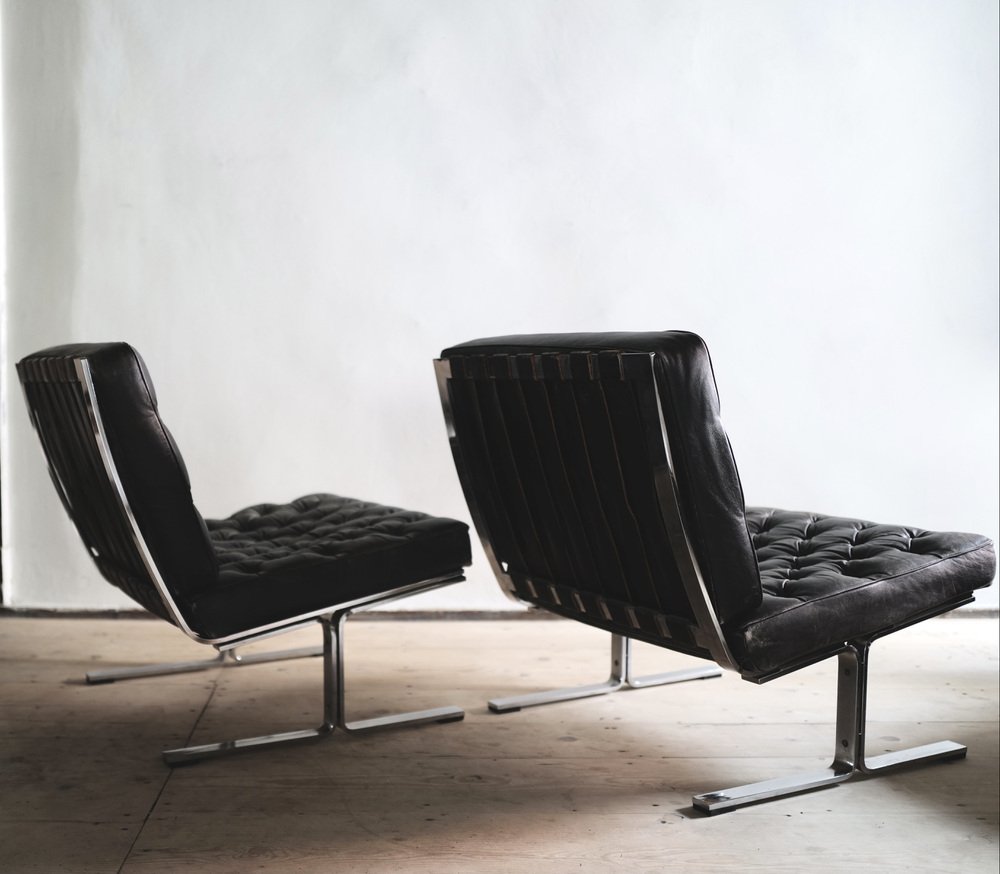 Model F60 Lounge Chairs by Karl-Erik Ekselius for JOC Vetlanda, 1960s, Set of 2