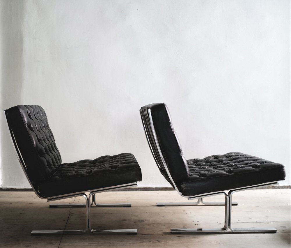 Model F60 Lounge Chairs by Karl-Erik Ekselius for JOC Vetlanda, 1960s, Set of 2