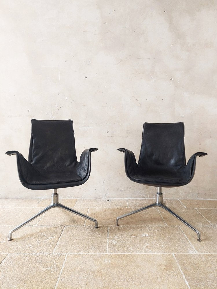 Model FK6727 Bird Chairs by Preben Fabricius & Jorgen Kastholm, 1960s, Set of 2