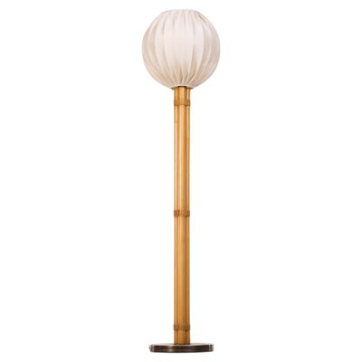 Model G-105 Floor Lamp in Bamboo attributed to Bergboms, Sweden, 1970s-QU-1763974