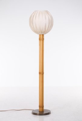 Model G-105 Floor Lamp in Bamboo attributed to Bergboms, Sweden, 1970s-QU-1763974