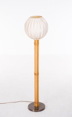 Model G-105 Floor Lamp in Bamboo attributed to Bergboms, Sweden, 1970s-QU-1763974