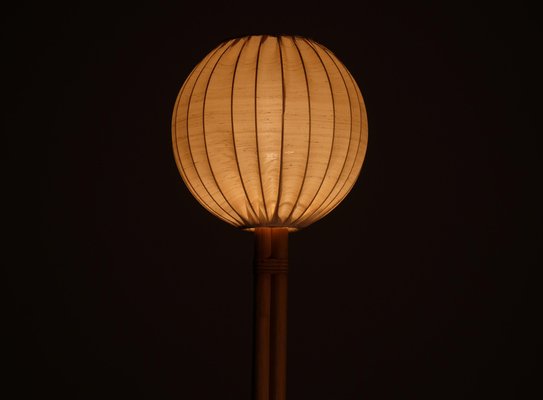 Model G-105 Floor Lamp in Bamboo attributed to Bergboms, Sweden, 1970s-QU-1763974