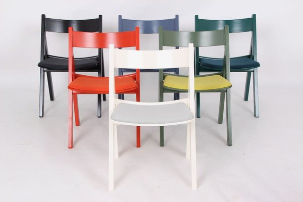 Model GE-72 Dining Chairs by Hans J. Wegner for Getama, 1970s, Set of 6-DQ-753576