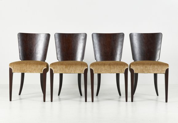 Model H 214 Dining Chairs by Jindřich Halabala, 1930s, Set of 4-FWY-924158